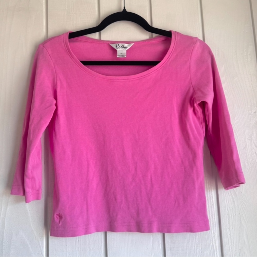 Lilly Pulitzer Hot Pint Quarter Sleeve Top